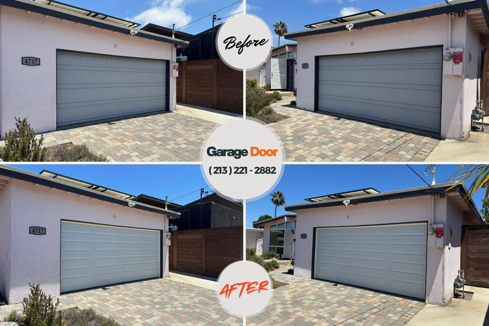Before and after: garage door repair Douglas County